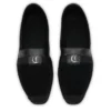Alfarica – espadryle – odwrócona skóra nubukowa – czarne – męskie