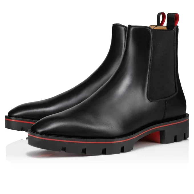 Alpinosol – buty – gładka skóra cielęca – czarne – męskie