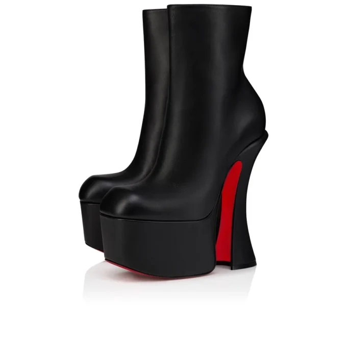 Aquabootie – buty na niskim obcasie 160 mm – skóra cielęca – czarne – damskie Aquabootie – buty na niskim obcasie 160 mm – skóra cielęca – czarne – damskie