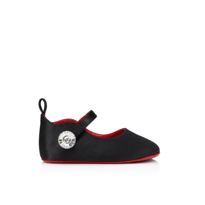 Baby Love Chick Strass – Baleriny – satyna krepowa i cyrkonie – czarne – dla niemowląt Baby Love Chick Strass – Baleriny – satyna krepowa i cyrkonie – czarne – dla niemowląt