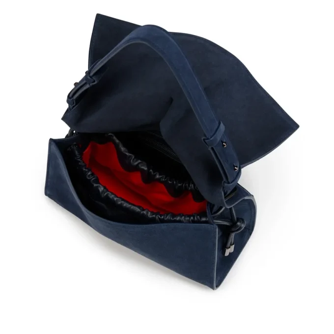 Baggy Small – torba na ramię – skóra cielęca – granatowa