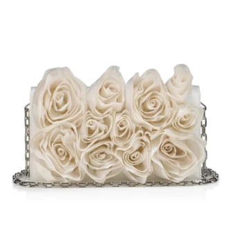 Bettina – kopertówka – satyna krepowa – Bianco