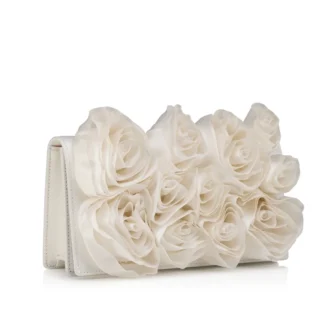 Bettina – kopertówka – satyna krepowa – Bianco
