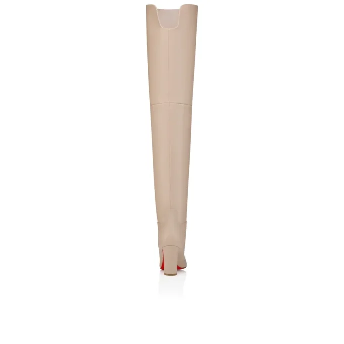 Buty do uda Loo – 85 mm – skóra cielęca – kolor perłowy – damskie Buty do uda Loo – 85 mm – skóra cielęca – kolor perłowy – damskie