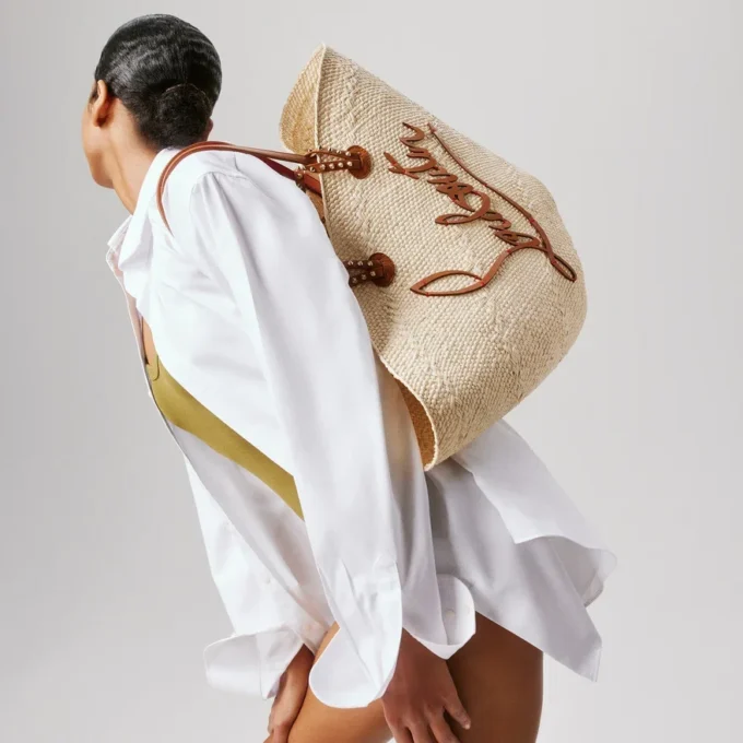 Cabata Large – torba Typu Tote – rafia i skóra cielęca – naturalna Cabata Large – torba Typu Tote – rafia i skóra cielęca – naturalna