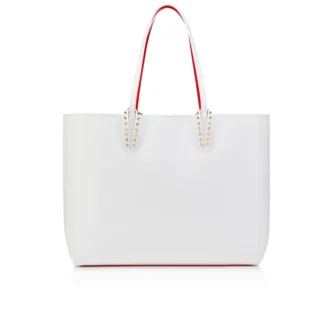 Cabata Large – torba Typu Tote – skóra cielęca i kolce – Bianco