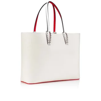 Cabata Large – torba Typu Tote – skóra cielęca i kolce – Bianco