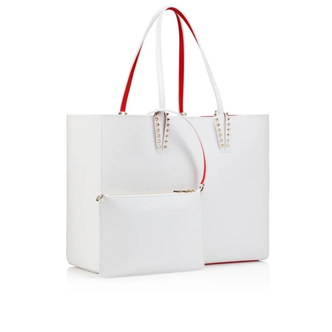 Cabata Large – torba Typu Tote – skóra cielęca i kolce – Bianco Cabata Large – torba Typu Tote – skóra cielęca i kolce – Bianco