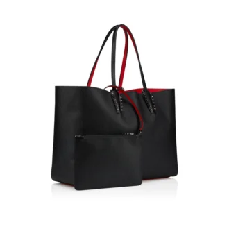 Cabata Large – torba Typu Tote – skóra cielęca i kolce – czarna
