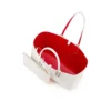 Cabata Small – torba Typu Tote – miękka skóra cielęca i kolce – Bianco