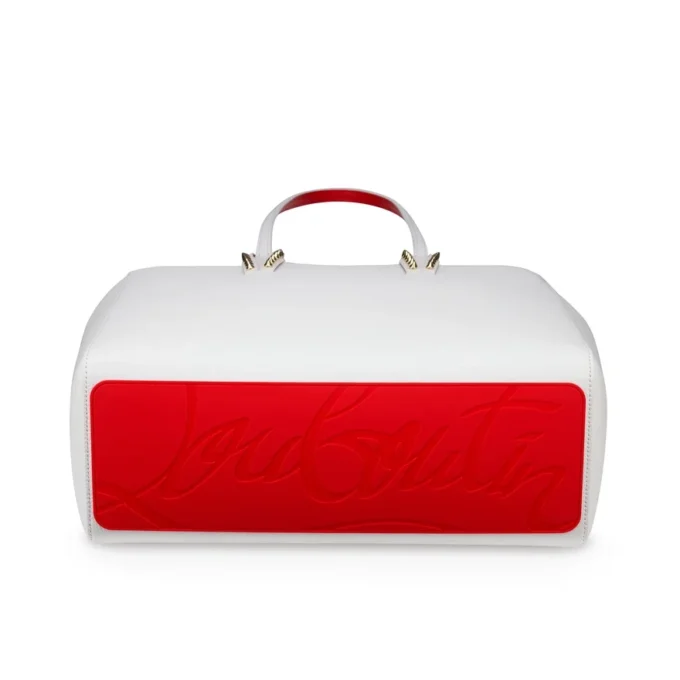 Cabata Small – torba Typu Tote – miękka skóra cielęca i kolce – Bianco
