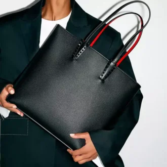 Cabata – torba Typu Tote – ziarnista skóra cielęca – czarna