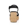 Calakala – espadryle na obcasie 85 mm – zamsz i skóra cielęca – czarne – damskie