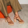 Calakala – espadryle o wysokości 85 mm – zamsz i skóra cielęca – Rhea – damskie Calakala – espadryle o wysokości 85 mm – zamsz i skóra cielęca – Rhea – damskie