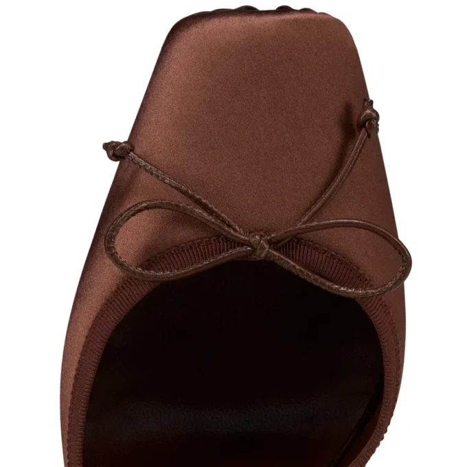 Cassia Lace up – czółenka na paskach o wysokości 100 mm – satyna krepowa – kolor Nude 8 – damskie Cassia Lace up – czółenka na paskach o wysokości 100 mm – satyna krepowa – kolor Nude 8 – damskie
