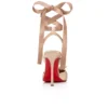 Cassia Lace up – czółenka na paskach o wysokości 100 mm – satyna krepowa – kolor różowy – damskie Cassia Lace up – czółenka na paskach o wysokości 100 mm – satyna krepowa – kolor różowy – damskie