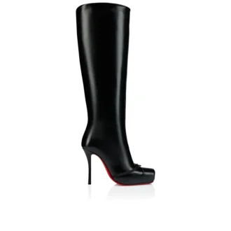 Cassia Nodo Botta – buty na obcasie 100 mm – błyszcząca skóra cielęca – czarne – damskie Cassia Nodo Botta – buty na obcasie 100 mm – błyszcząca skóra cielęca – czarne – damskie