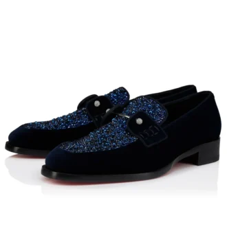 Chambelimoc Perla Night Strass – mokasyny – aksamit i cyrkonie – Last Night – mężczyźni Chambelimoc Perla Night Strass – mokasyny – aksamit i cyrkonie – Last Night – mężczyźni