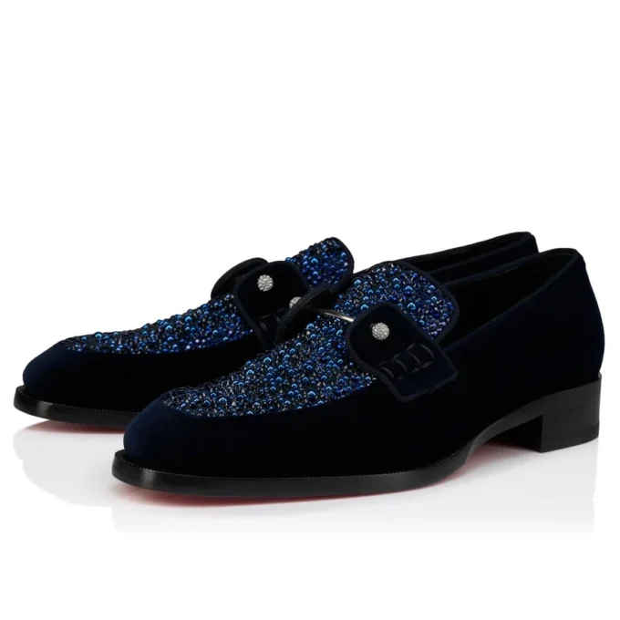 Chambelimoc Perla Night Strass – mokasyny – aksamit i cyrkonie – Last Night – mężczyźni Chambelimoc Perla Night Strass – mokasyny – aksamit i cyrkonie – Last Night – mężczyźni