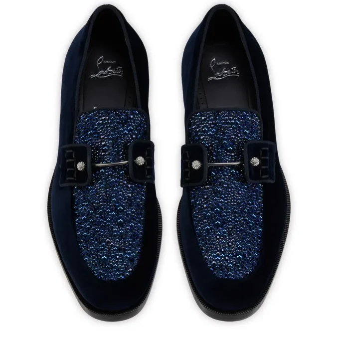 Chambelimoc Perla Night Strass – mokasyny – aksamit i cyrkonie – Last Night – mężczyźni Chambelimoc Perla Night Strass – mokasyny – aksamit i cyrkonie – Last Night – mężczyźni
