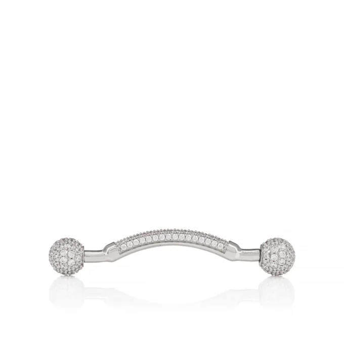 Chambelink Strass – biżuteria do butów – metal i strass – srebrny