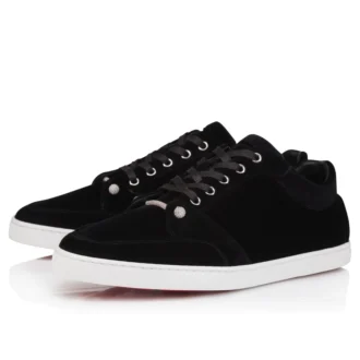 Chambelisneak Pin Strass – Sneakersy – aksamit – czarne – męskie Chambelisneak Pin Strass – Sneakersy – aksamit – czarne – męskie