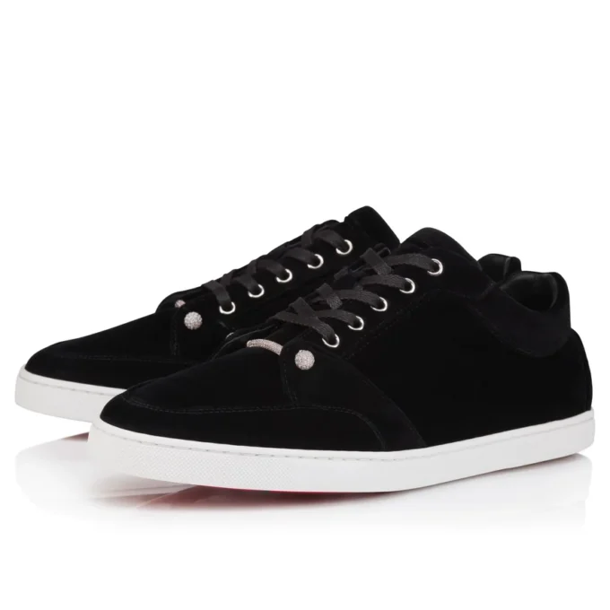 Chambelisneak Pin Strass – Sneakersy – aksamit – czarne – męskie Chambelisneak Pin Strass – Sneakersy – aksamit – czarne – męskie