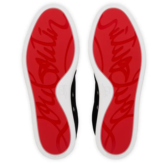 Chambelisneak Pin Strass – Sneakersy – aksamit – czarne – męskie Chambelisneak Pin Strass – Sneakersy – aksamit – czarne – męskie
