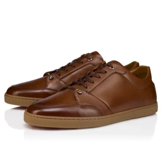 Chambelisneak – Sneakersy – Patynowana skóra cielęca – Havane – Męskie