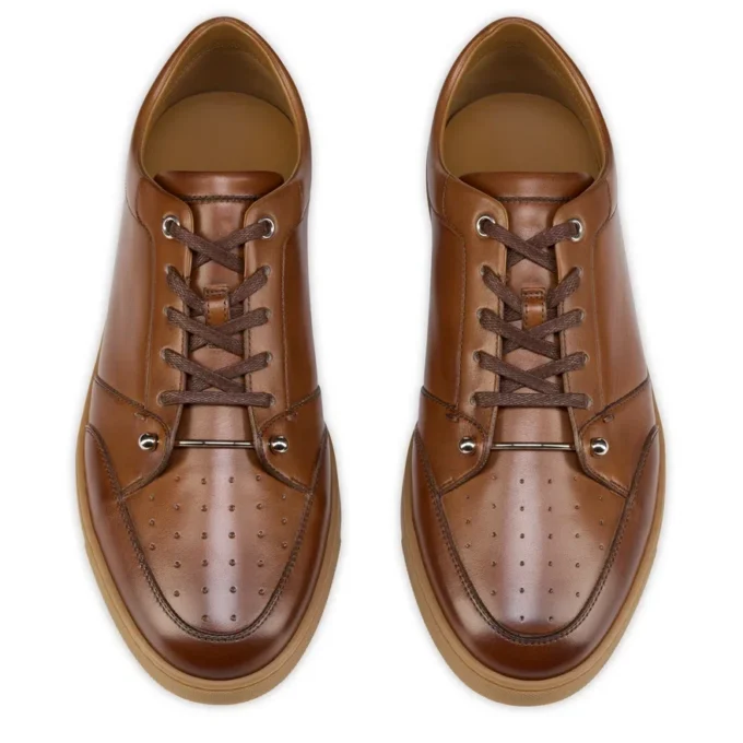 Chambelisneak – Sneakersy – Patynowana skóra cielęca – Havane – Męskie Chambelisneak – Sneakersy – Patynowana skóra cielęca – Havane – Męskie