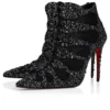Circus Max Perla – niskie buty na obcasie 100 mm – zamsz, siateczka i cyrkonie – czarne – damskie Circus Max Perla – niskie buty na obcasie 100 mm – zamsz, siateczka i cyrkonie – czarne – damskie