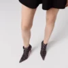 Circus Max Perla – niskie buty na obcasie 100 mm – zamsz, siateczka i cyrkonie – czarne – damskie Circus Max Perla – niskie buty na obcasie 100 mm – zamsz, siateczka i cyrkonie – czarne – damskie