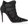 Circus Max Perla – niskie buty na obcasie 100 mm – zamsz, siateczka i cyrkonie – czarne – damskie Circus Max Perla – niskie buty na obcasie 100 mm – zamsz, siateczka i cyrkonie – czarne – damskie