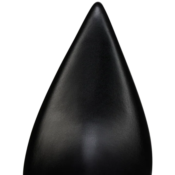 Condodo 85 – niskie buty na obcasie 85 mm – skóra cielęca – czarne – damskie