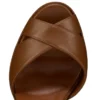 Cora – sandały na obcasie 100 mm – skóra jagnięca nappa – Cuoio – damskie