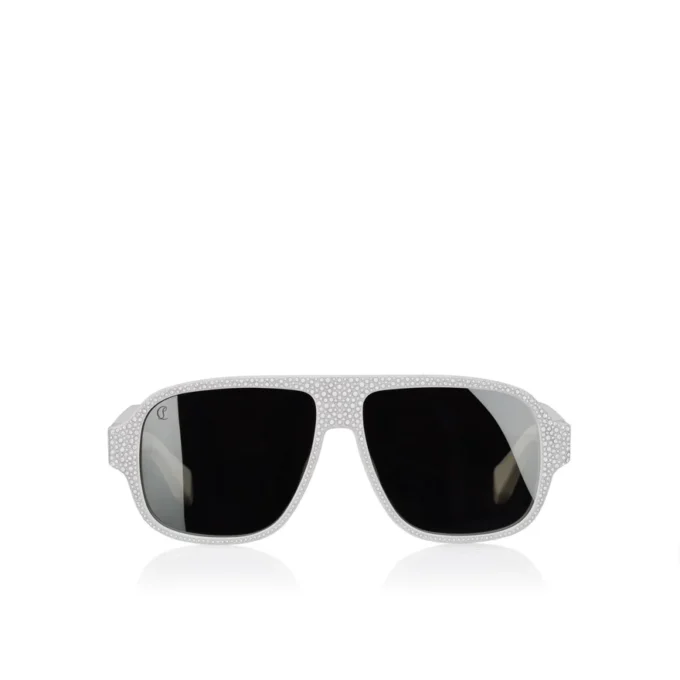 Diamond Roller Lb0032 – okulary przeciwsłoneczne – acetat – biały dym Diamond Roller Lb0032 – okulary przeciwsłoneczne – acetat – biały dym