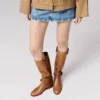 Dianouchette Botta – Buty – woskowana skóra cielęca – kolor Terra – damskie Dianouchette Botta – Buty – woskowana skóra cielęca – kolor Terra – damskie