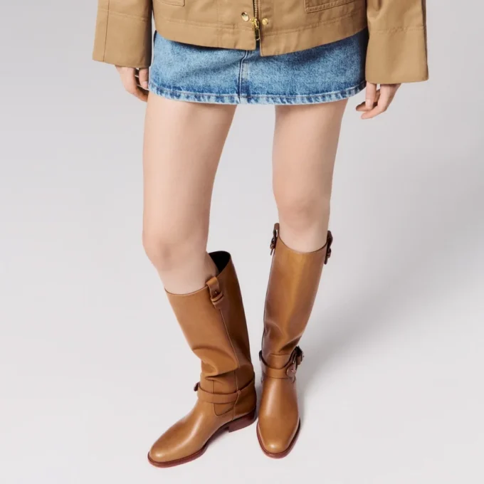 Dianouchette Botta – Buty – woskowana skóra cielęca – kolor Terra – damskie Dianouchette Botta – Buty – woskowana skóra cielęca – kolor Terra – damskie