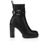 Dianouchette Lug – buty na niskim obcasie 100 mm – woskowana skóra cielęca – czarne – damskie Dianouchette Lug – buty na niskim obcasie 100 mm – woskowana skóra cielęca – czarne – damskie