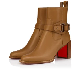 Dianouchette – niskie buty na obcasie 70 mm – woskowana skóra cielęca – kolor Terra – damskie Dianouchette – niskie buty na obcasie 70 mm – woskowana skóra cielęca – kolor Terra – damskie