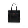 Djanis – torba typu tote – skóra cielęca – czarna