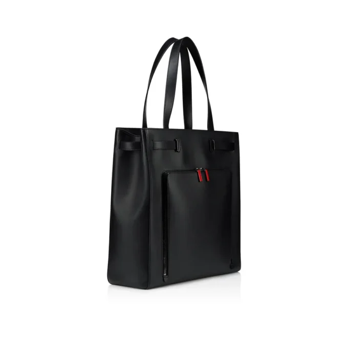 Djanis – torba typu tote – skóra cielęca – czarna