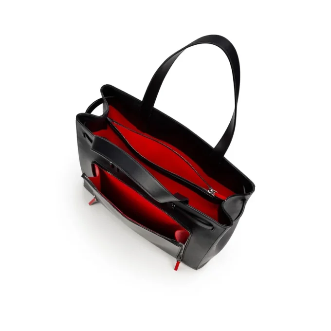 Djanis – torba typu tote – skóra cielęca – czarna