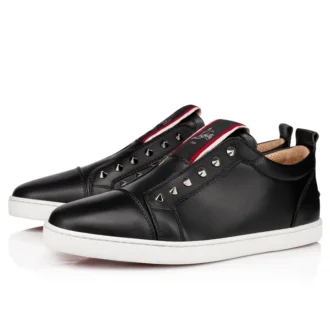 F.A.V Fique a Vontade – Sneakersy wsuwane – skóra cielęca – czarne – męskie F.A.V Fique a Vontade – Sneakersy wsuwane – skóra cielęca – czarne – męskie
