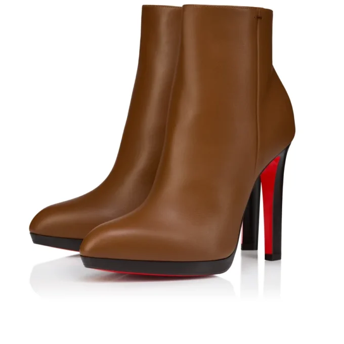 Fannylove Booty – niskie buty na obcasie 120 mm – skóra cielęca – Cuoio – damskie