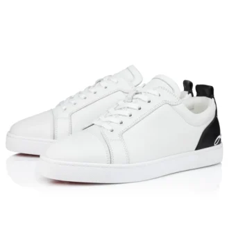 Fun Louis Junior – Sneakersy – gładka skóra cielęca – białe – męskie Fun Louis Junior – Sneakersy – gładka skóra cielęca – białe – męskie