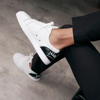 Fun Louis Junior – Sneakersy – gładka skóra cielęca – białe – męskie Fun Louis Junior – Sneakersy – gładka skóra cielęca – białe – męskie