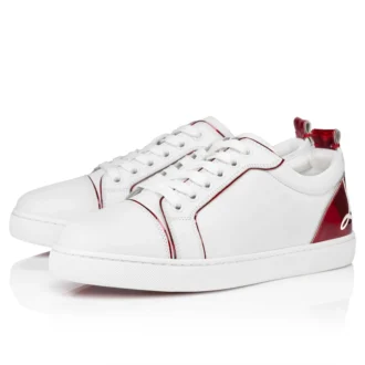 Fun Louise Junior – Sneakersy – skóra cielęca i lakierowana skóra Psychic – białe – damskie Fun Louise Junior – Sneakersy – skóra cielęca i lakierowana skóra Psychic – białe – damskie
