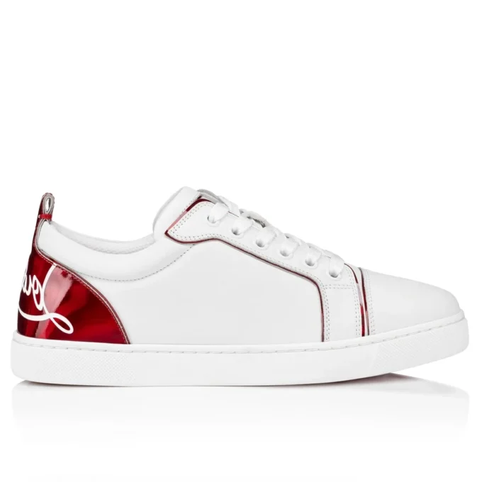 Fun Louise Junior – Sneakersy – skóra cielęca i lakierowana skóra Psychic – białe – damskie Fun Louise Junior – Sneakersy – skóra cielęca i lakierowana skóra Psychic – białe – damskie
