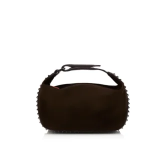 Funky – Etui – Odwrócona skóra cielęca i kolce – Cafe